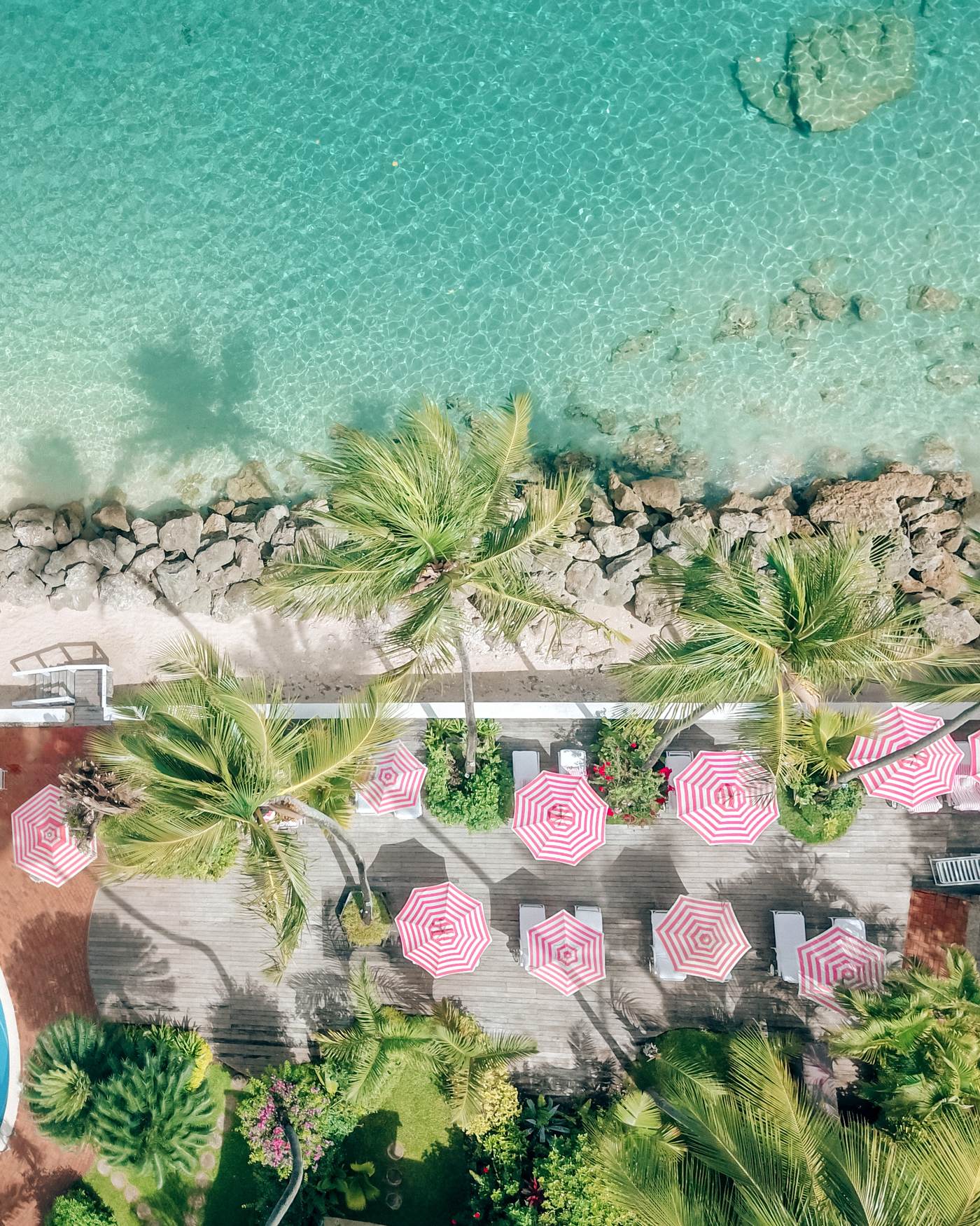 The pool, the beach and the reef at Cobblers Cove